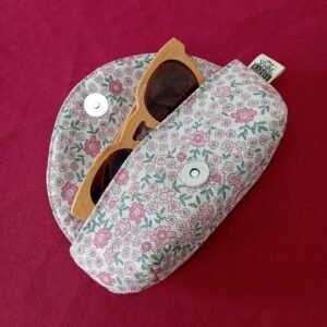eyewear case pink flowers