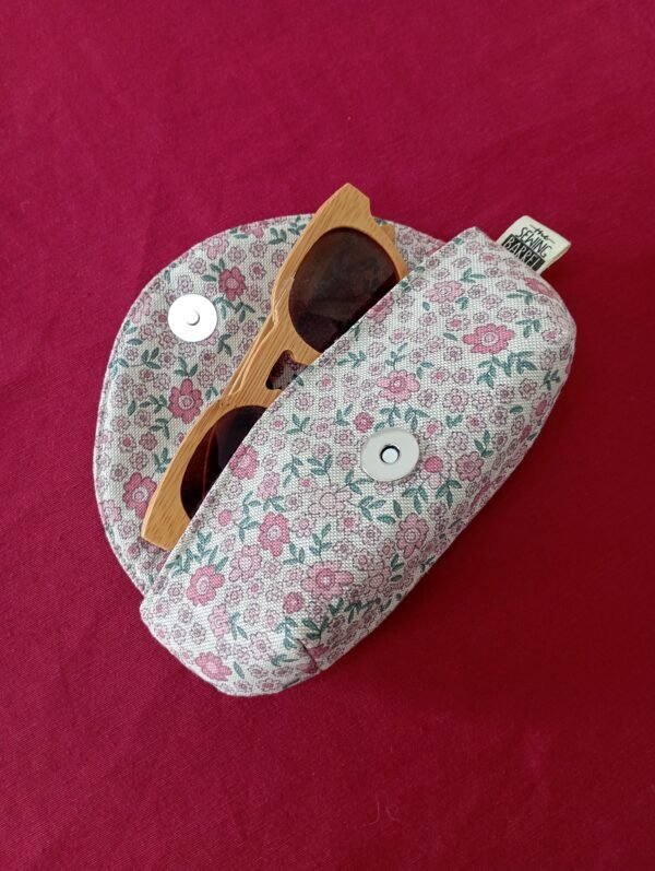 eyewear case pink flowers