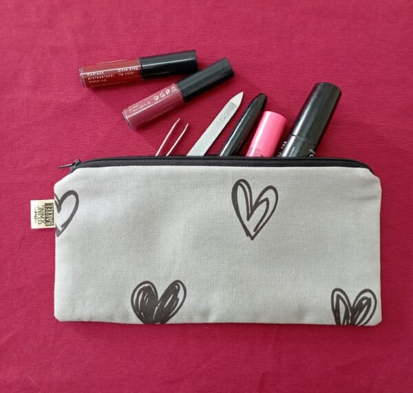 grey with black hearts