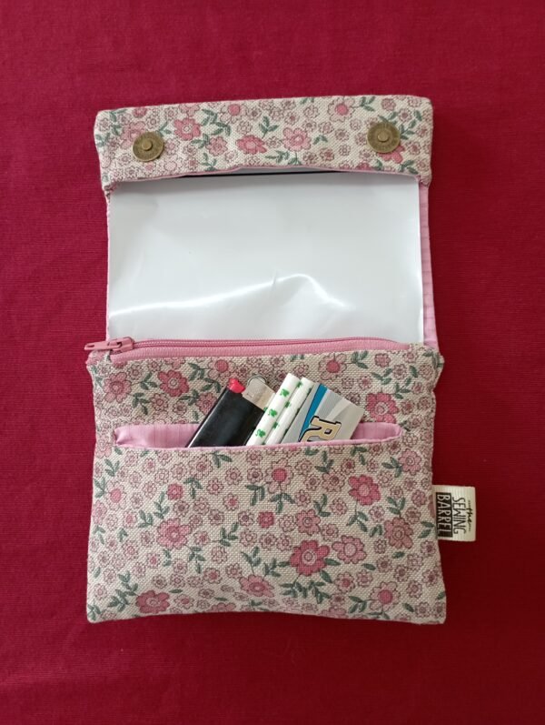 Tabakdose mit rosa Blumen