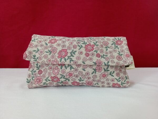 Tabakdose mit rosa Blumen